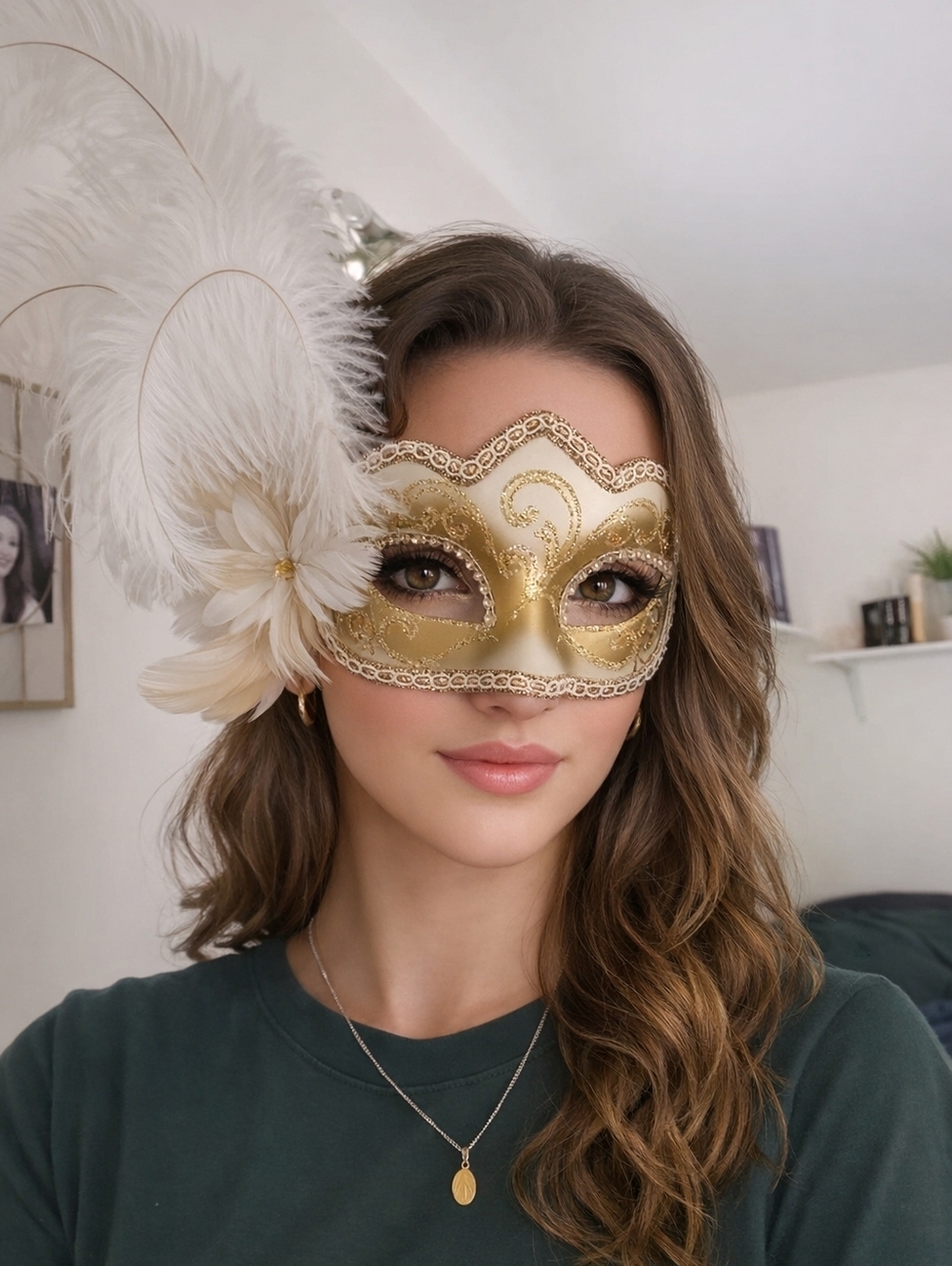 Hand Painted Original Venezian Mask,made In Italy